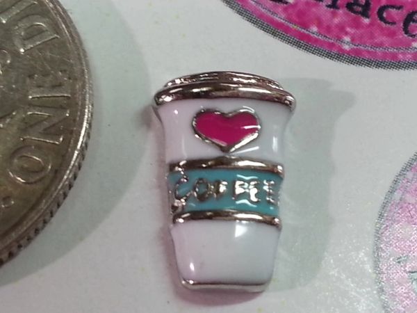 Charm #FL45- Coffee Cup (1piece)(perfect for nails, or living & floating lockets)