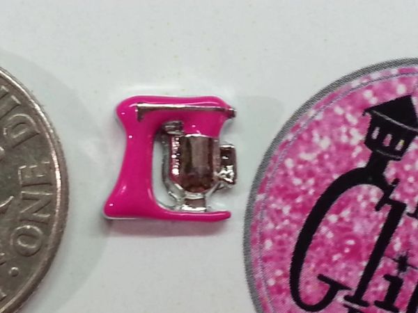 Charm #FL48- Pink Mixer (1piece)(perfect for nails, or living & floating lockets)