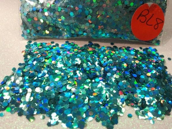 BL8 Holographic Roman Blue (.040) Solvent Resistant Glitter