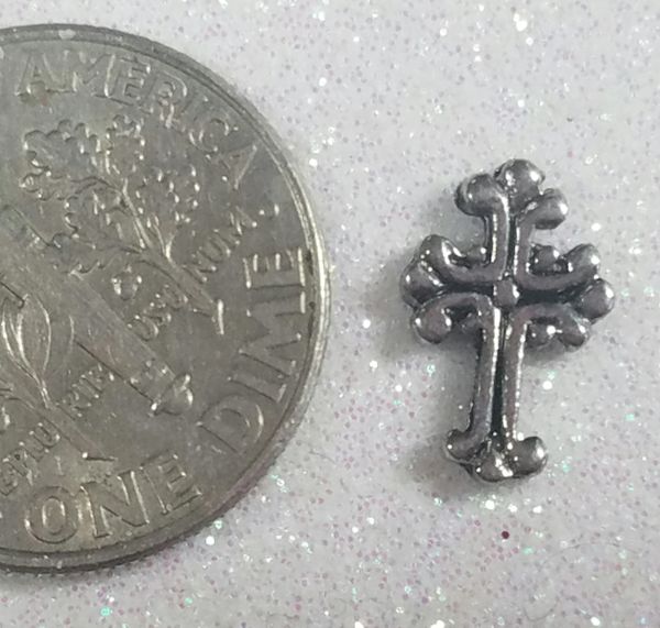 Charm #FL50- Cross (1piece)(perfect for nails, or living & floating lockets)