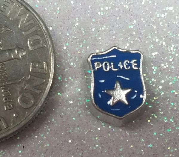 Charm #FL57- Police Badge (1piece)(perfect for nails, or living & floating lockets)