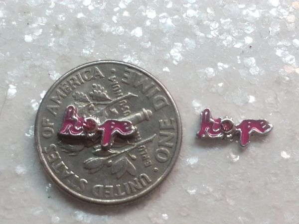 Charm #FL61- Hope (1piece)(perfect for nails, or living & floating lockets)