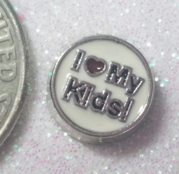 Charm #FL66- I love my kids (1piece)(perfect for nails, or living & floating lockets)