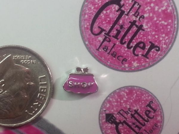 Charm #FL71 - Pink purse (1piece)(perfect for nails, or living & floating lockets)