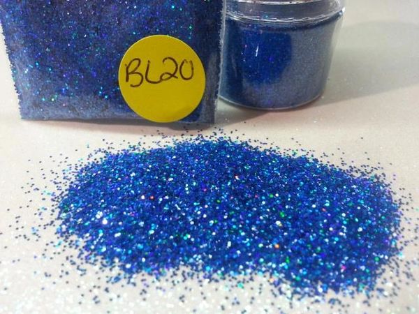 BL 20 Holographic Navy Blue (.015) Solvent Resistant Glitter