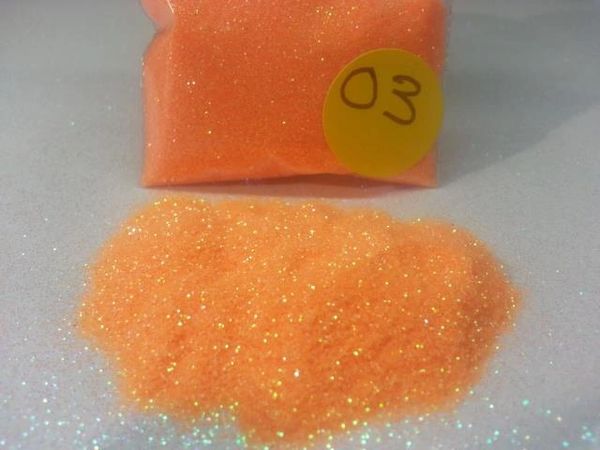 O3 Neon Orange (Ultra Fine) Solvent Resistant Glitter