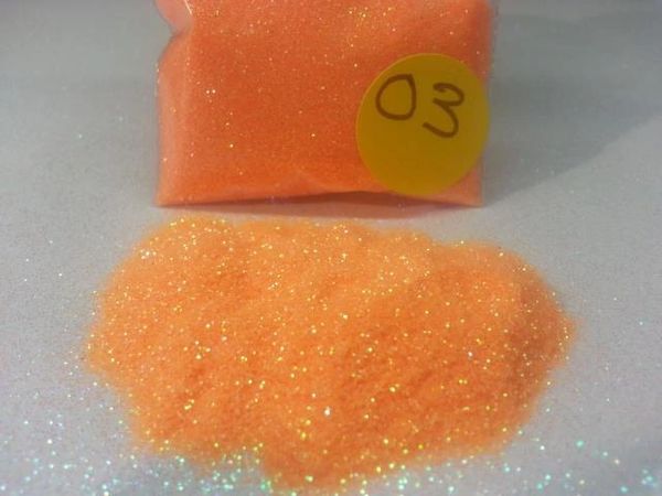 O3 Neon Orange (Ultra Fine) Solvent Resistant Glitter