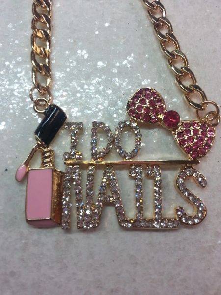 " I DO NAILS" necklace
