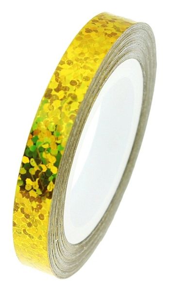 Zig Zag Striping Tape Holographic Gold