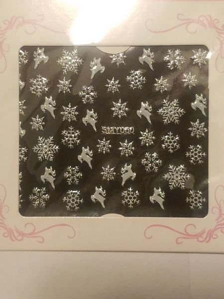 Nail Decal (SMY060B) snowflakes & Reindeer
