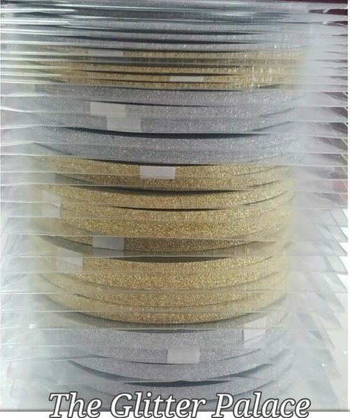 Gold & Silver Glitter Striping Tape (1, 2 & 3 mm)