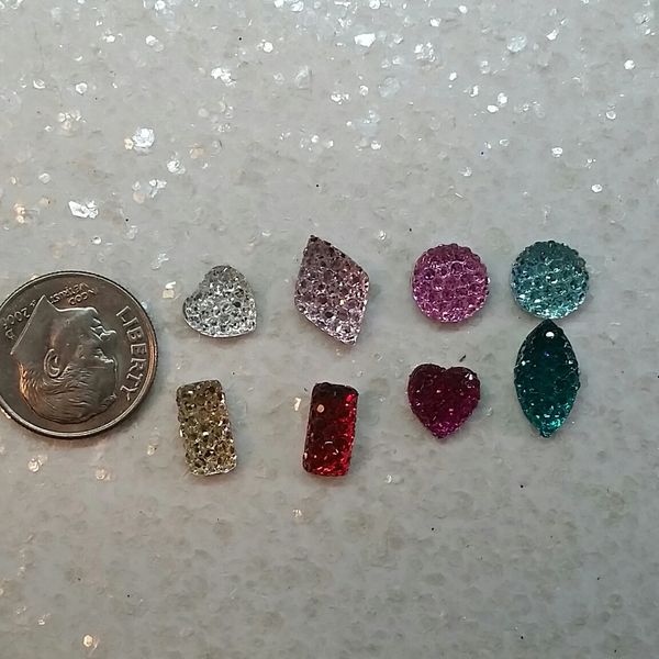 3D Gems #1, Nail Charms (pack of 3)