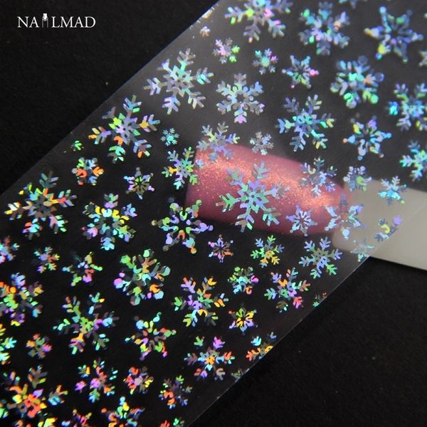 Foil - Holographic snowflake with clear background