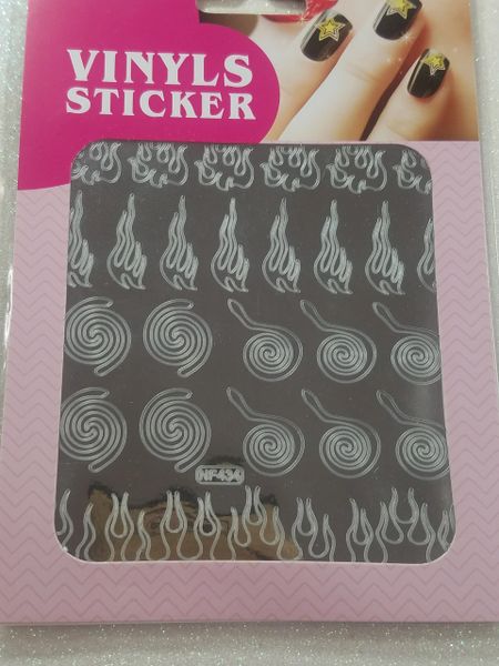 Fire & Swirls Vinyl Template Design (nf434)