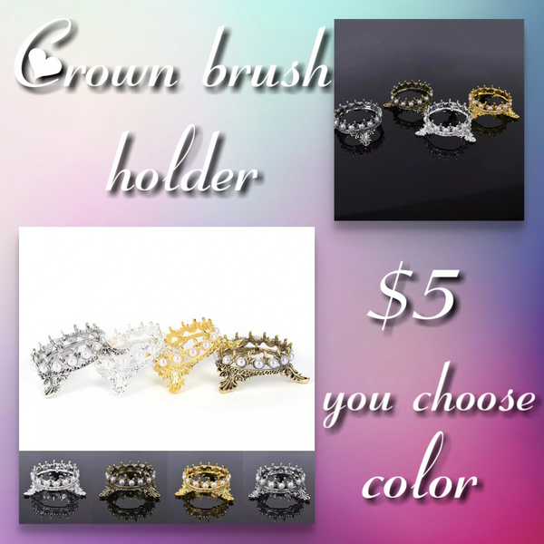 Crown Brush Holder in 4 colors