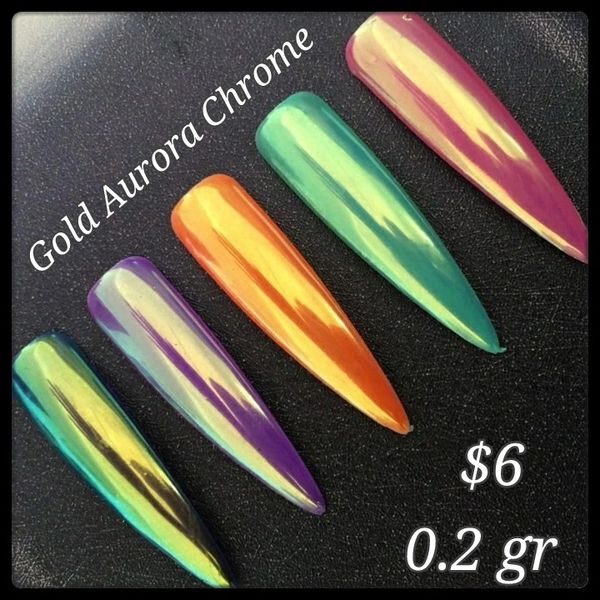 Gold Aurora Chrome Powder (0.2 gr)