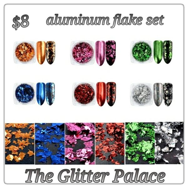 6 piece Aluminum Flake Set (0.2 gr ea)