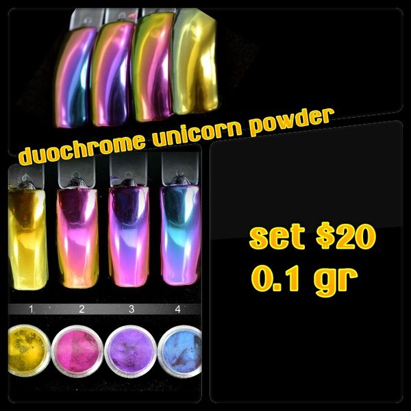 4 Piece Duochrome Unicorn Powder Set (0.1 gr ea)