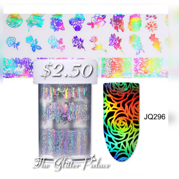 Holographic Long Stem Rose Foil | The Glitter Palace nail art boutique ...