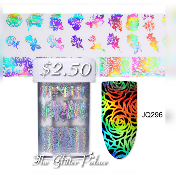 Holographic Long Stem Rose Foil