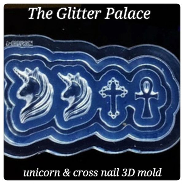 3D Mold - #M41 Unicorn & Cross Mold to Create Your Own 3d Decorations