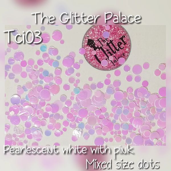 Pearlescent White With Pink Dot Mix (Tci03)