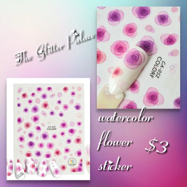 Watercolor Flower Stickers