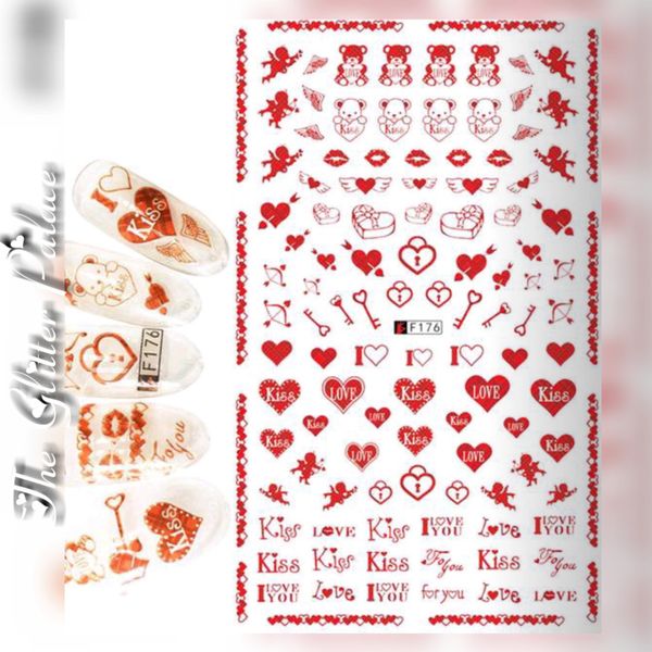 Valentine's Day Stickers (F176) Cupids, Kiss, Hearts etc