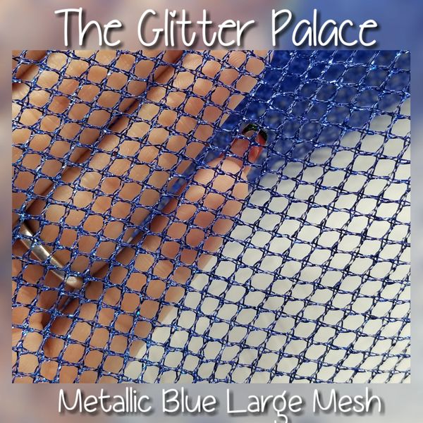 Metallic Blue Large Mesh For Encapsulation