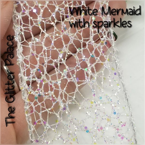 White Mermaid Strip With Sparkles For Encapsulation