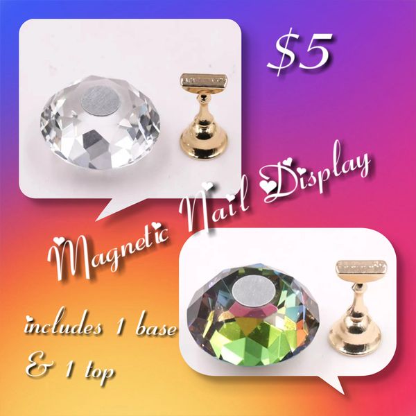 Clear Crystal Ball Nail Display (2 colors available)