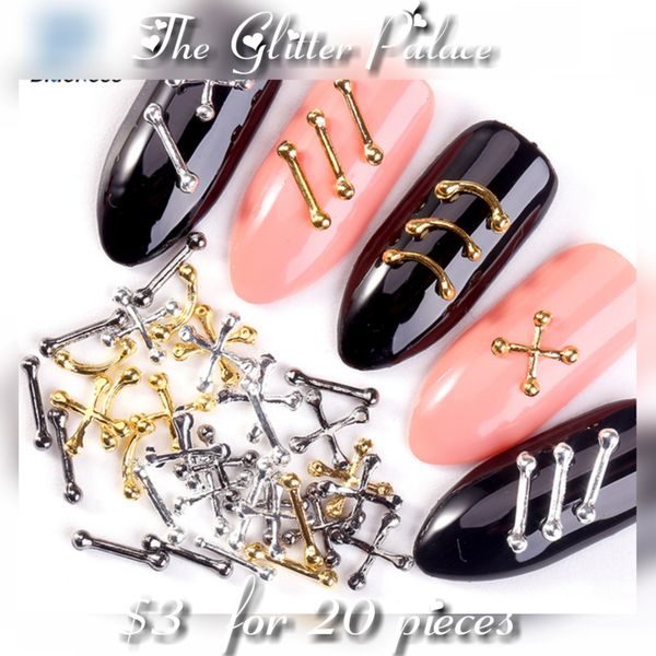 Metal Nail Decorations (20 pieces)(you choose color)