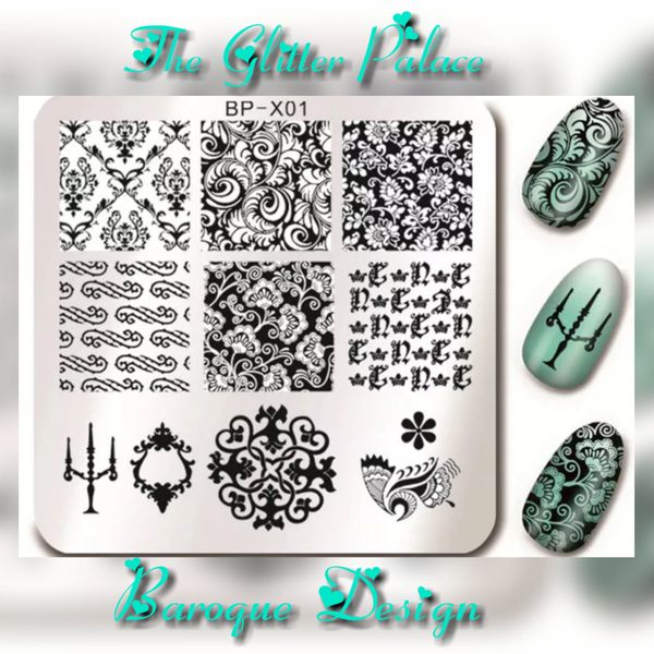 Stamping Plate - (BP-X01) Paisley Print