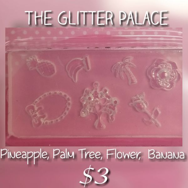 3D Mold - #M49 Pineapple, Palm Tree, Rose to make your own 3D Decorations