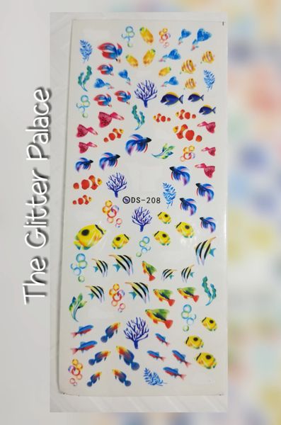 Aquarium Ocean Decals Super Colorful Fish