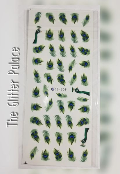 Green Feather Decals (DS-308)