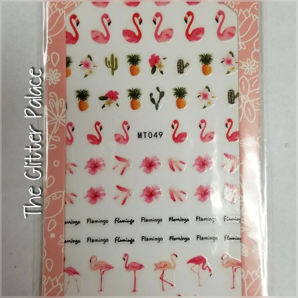 Tropical Stickers (MT049) Flamingos, Cactus, Pineapple