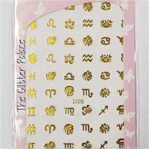Gold Zodiac Stickers (1005)