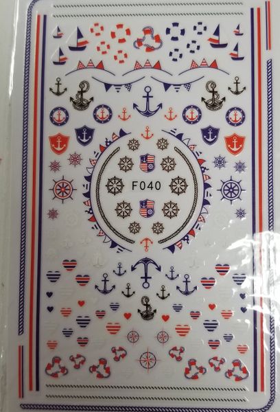 Nautical Anchors, Wheels Etc Stickers (F040)