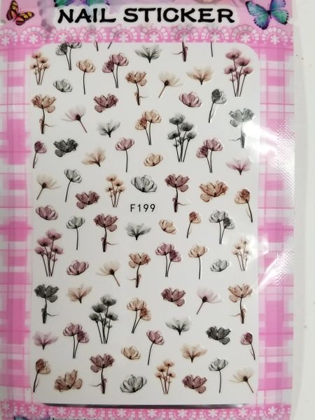 Fall Flower Stickers (F199)