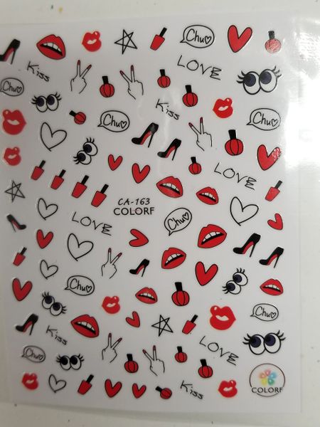 Red Bottom Heels, Hearts, Lips etc (CA-163)