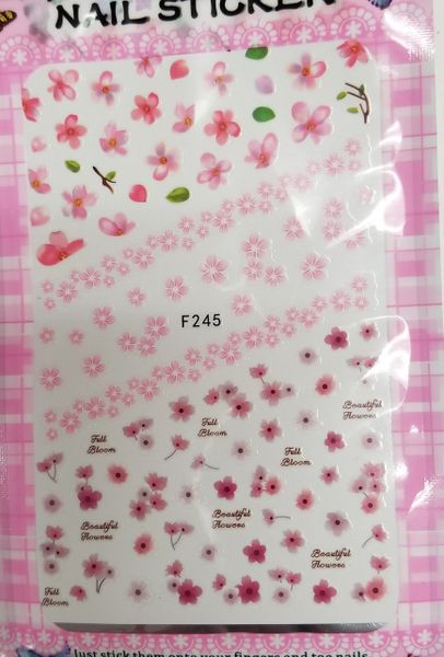 Pink Flower Stickers (F245)