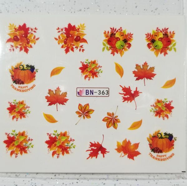 Fall Leaves Waterslide Decal (BN-363)