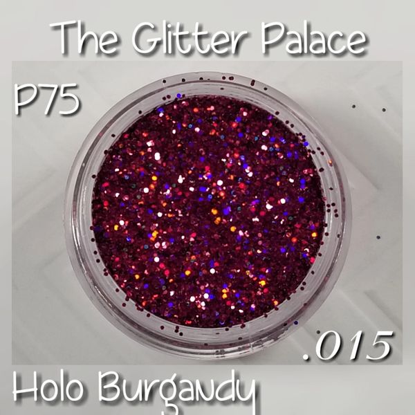 P75 Holo Burgundy (.015) Solvent Resistant Glitter