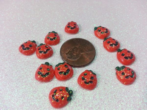 3D Holiday Charm Pumpkin #2 nail charm (pack of 3)
