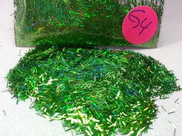 G4 Holographic Parrot Green Fibers Solvent Resistant Glitter