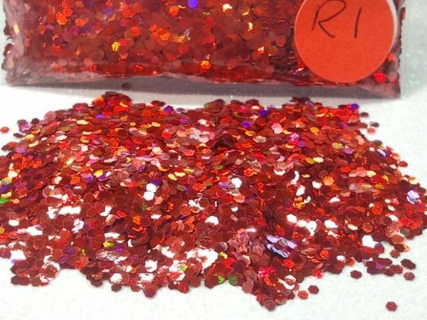 R1 Holographic Red (.062) Solvent Resistant Glitter