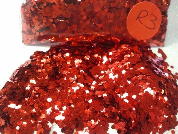 R3 Fire Red (.062) Solvent Resistant Glitter