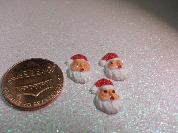 3D Holiday Charm Santa #2 Nail Decoration (pack of 3)