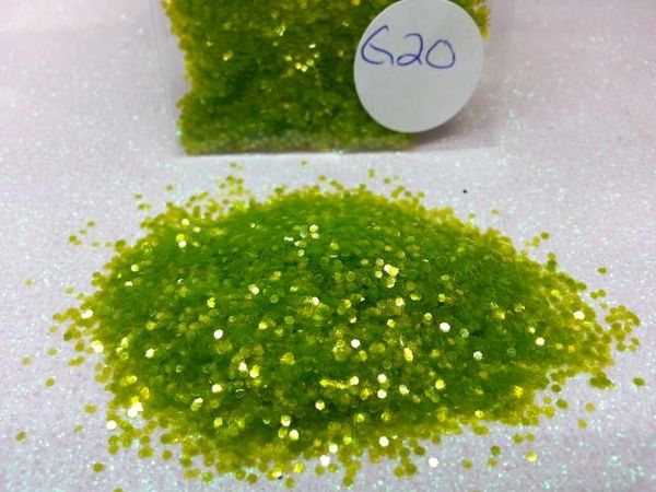 G20 Lemon Grass (.040) Solvent Resistant Glitter